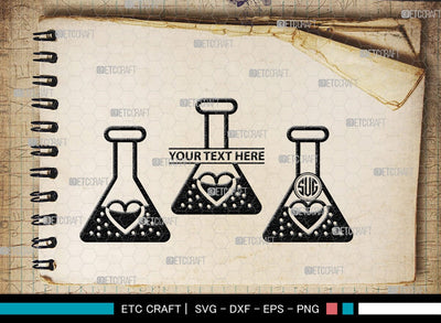 Monogram Lab Test Science Monogram, Science Silhouette, Science SVG, Laboratory Svg ...