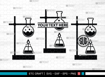 Science Monogram, Science Silhouette, Science SVG, Laboratory Svg, Microscope Svg, Test Tube Svg, SB00155 SVG ETC Craft 