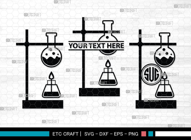 Monogram Lab Test Science Monogram, Science Silhouette, Science SVG, Laboratory Svg ...