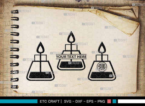 Science Monogram, Science Silhouette, Science SVG, Laboratory Svg, Microscope Svg, Test Tube Svg, SB00155 SVG ETC Craft 