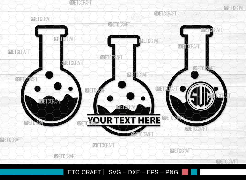 Science Monogram, Science Silhouette, Science SVG, Laboratory Svg ...