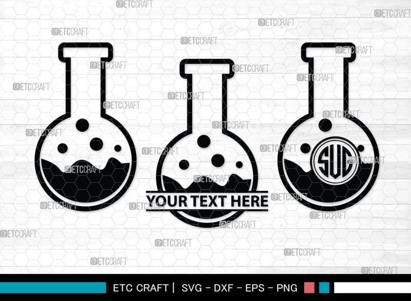 Monogram Lab Test Science Monogram, Science Silhouette, Science SVG, Laboratory Svg ...