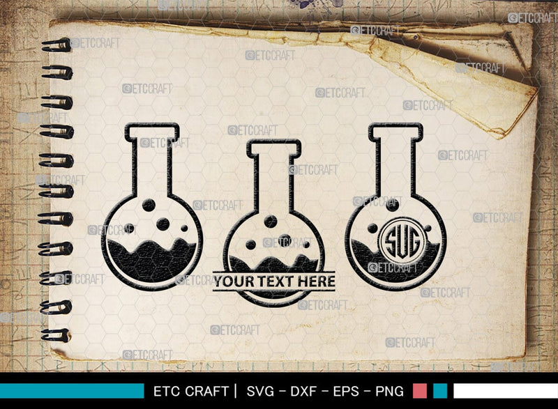 Monogram Lab Test Science Monogram, Science Silhouette, Science SVG, Laboratory Svg ...