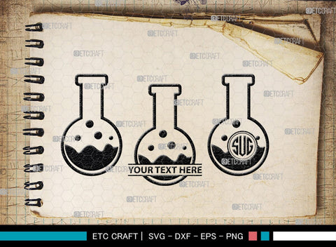 Monogram Lab Test Science Monogram, Science Silhouette, Science SVG, Laboratory Svg ...