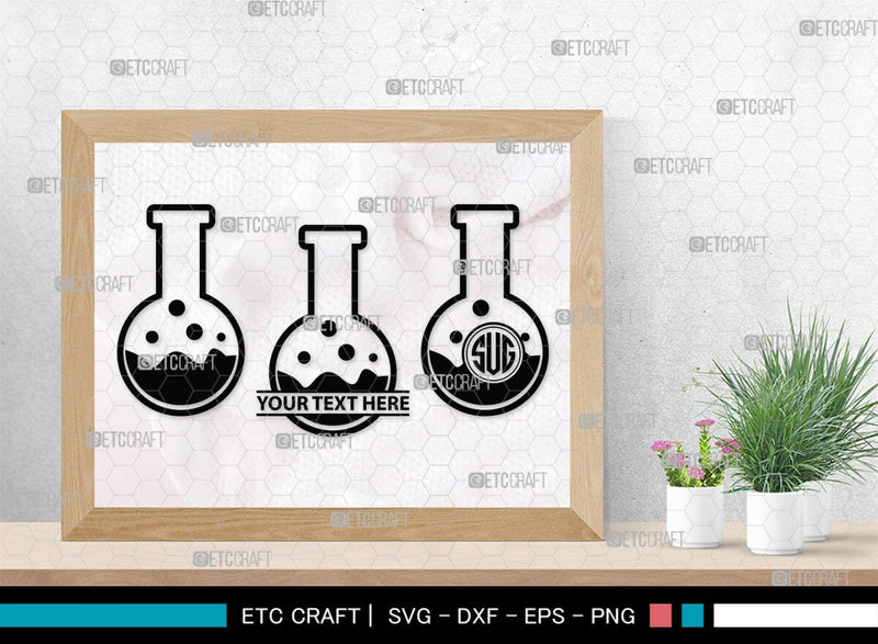 Monogram Lab Test Science Monogram, Science Silhouette, Science SVG, Laboratory Svg ...