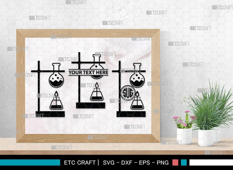 Science Monogram, Science Silhouette, Science SVG, Laboratory Svg, Microscope Svg, Test Tube Svg, SB00155 SVG ETC Craft 