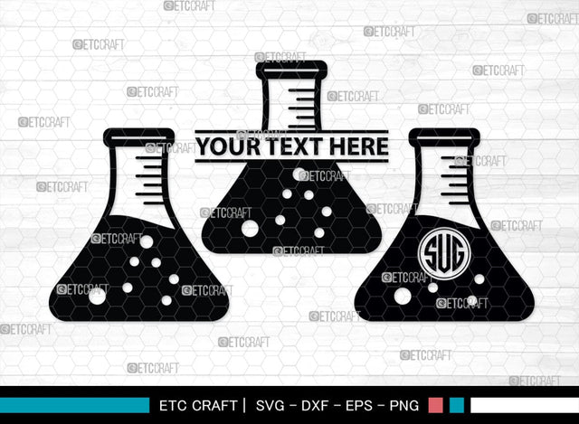 Science Monogram, Science Silhouette, Science SVG, Laboratory Svg, Microscope Svg, Test Tube Svg, SB00155 SVG ETC Craft 