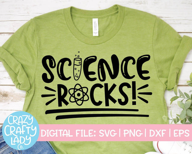 Science Rocks | Teacher Quote SVG Cut File SVG Crazy Crafty Lady Co. 