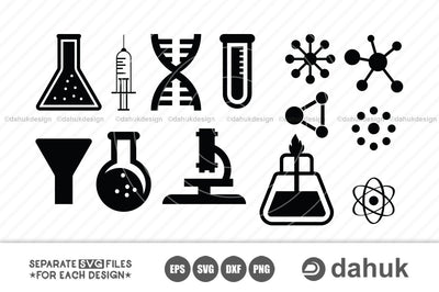Science svg, Atomic svg, Atomic Clipart, Chemicstry svg, Test svg, Lab silhouette Svg, Eps, Dxf, Png, digital art, clipart SVG dahukdesign 