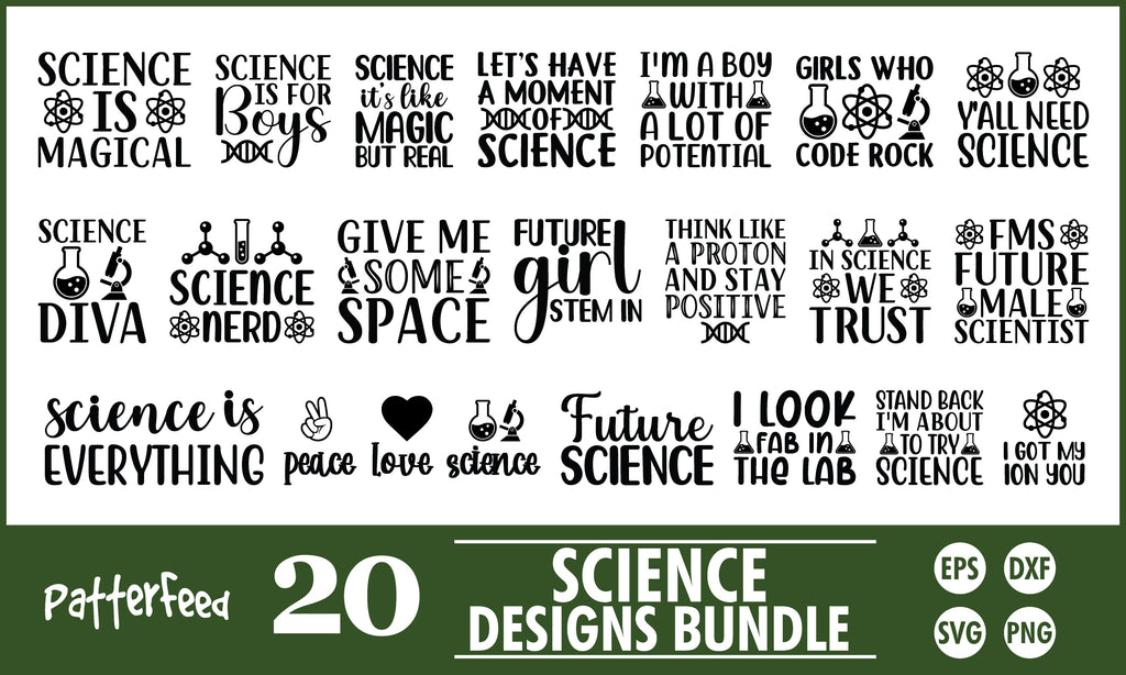Science SVG Designs Bundle - So Fontsy
