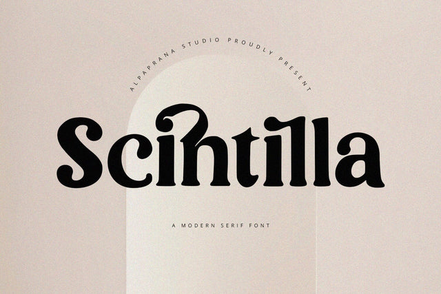 Scintilla - Modern Serif Font Font Alpaprana Studio 