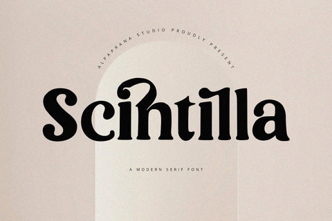 Scintilla - Modern Serif Font Font Alpaprana Studio 