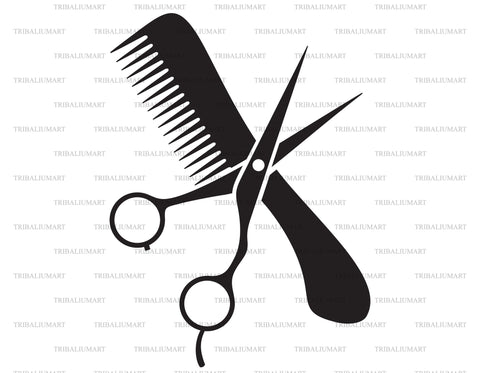 Scissors and comb SVG TribaliumArtSF 