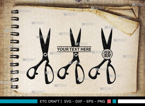 Scissors Monogram, Scissors Silhouette, Scissors SVG, Salon Svg, Hairdresser Svg, Hairstyle Svg, SB00211 SVG ETC Craft 