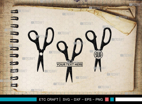 Scissors Monogram, Scissors Silhouette, Scissors SVG, Salon Svg, Hairdresser Svg, Hairstyle Svg, SB00211 SVG ETC Craft 