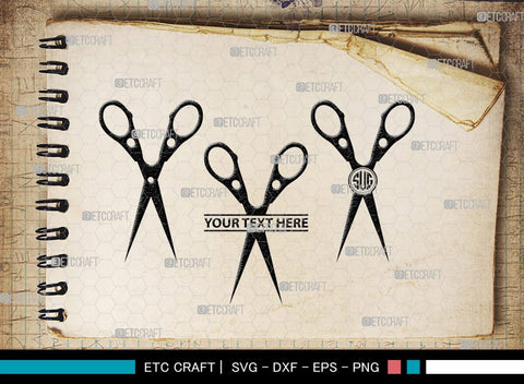 Scissors Monogram, Scissors Silhouette, Scissors SVG, Salon Svg, Hairdresser Svg, Hairstyle Svg, SB00211 SVG ETC Craft 