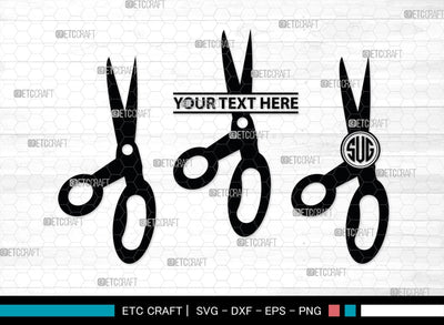 Scissors Monogram, Scissors Silhouette, Scissors SVG, Salon Svg, Hairdresser Svg, Hairstyle Svg, SB00211 SVG ETC Craft 