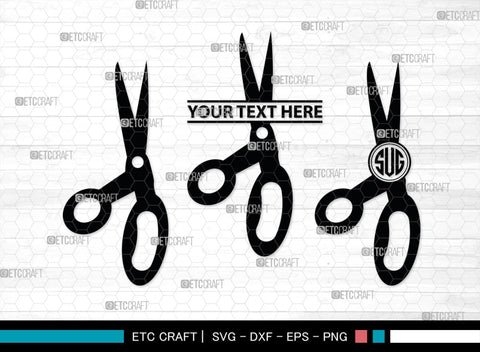 Scissors Monogram, Scissors Silhouette, Scissors SVG, Salon Svg, Hairdresser Svg, Hairstyle Svg, SB00211 SVG ETC Craft 
