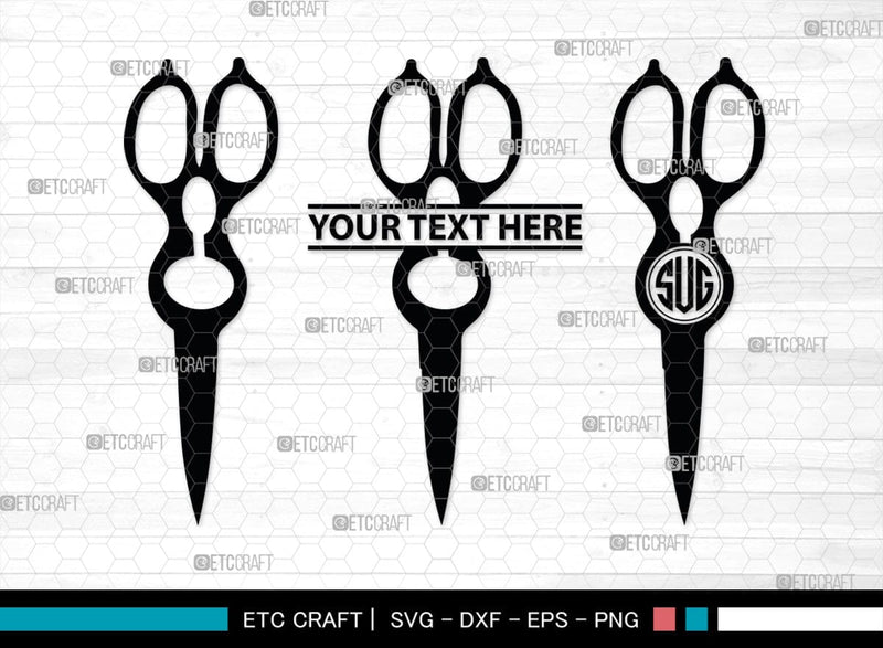 Scissors Monogram, Scissors Silhouette, Scissors SVG, Salon Svg, Hairdresser Svg, Hairstyle Svg, SB00211 SVG ETC Craft 