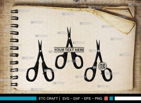 Scissors Monogram, Scissors Silhouette, Scissors SVG, Salon Svg, Hairdresser Svg, Hairstyle Svg, SB00211 SVG ETC Craft 
