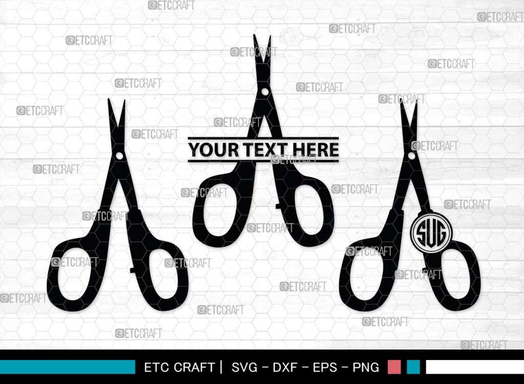 Scissors Monogram, Scissors Silhouette, Scissors SVG, Salon Svg ...