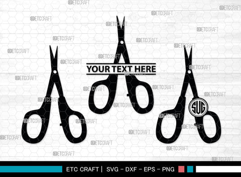 Scissors Monogram, Scissors Silhouette, Scissors SVG, Salon Svg, Hairdresser Svg, Hairstyle Svg, SB00211 SVG ETC Craft 