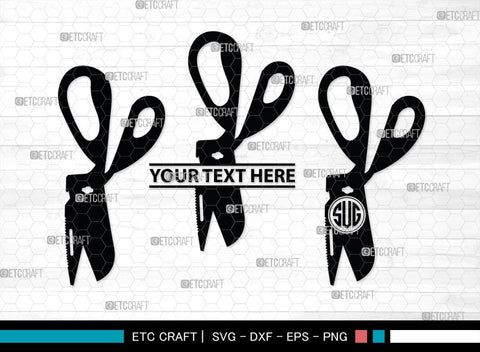 Scissors Monogram, Scissors Silhouette, Scissors SVG, Salon Svg, Hairdresser Svg, Hairstyle Svg, SB00211 SVG ETC Craft 