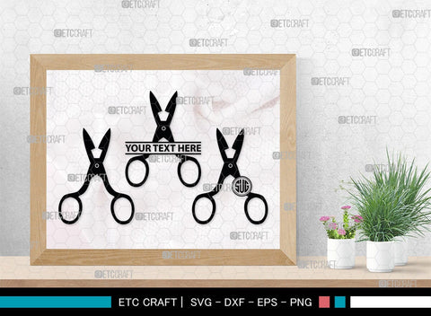 Scissors Monogram, Scissors Silhouette, Scissors SVG, Salon Svg, Hairdresser Svg, Hairstyle Svg, SB00211 SVG ETC Craft 