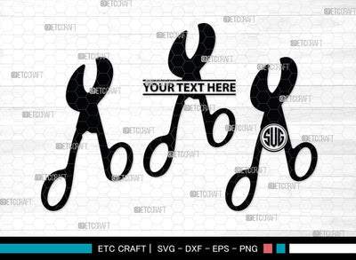 Scissors Monogram, Scissors Silhouette, Scissors SVG, Salon Svg, Hairdresser Svg, Hairstyle Svg, SB00211 SVG ETC Craft 
