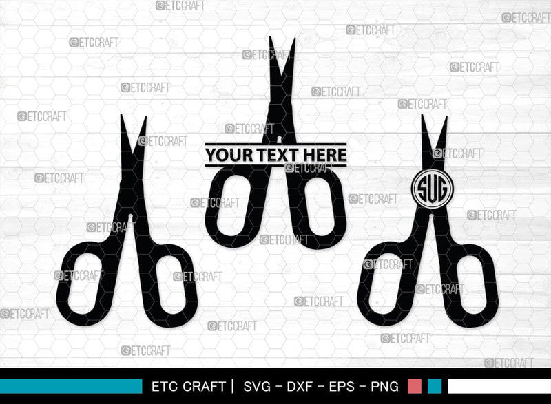 Scissors Monogram, Scissors Silhouette, Scissors SVG, Salon Svg, Hairdresser Svg, Hairstyle Svg, SB00211 SVG ETC Craft 