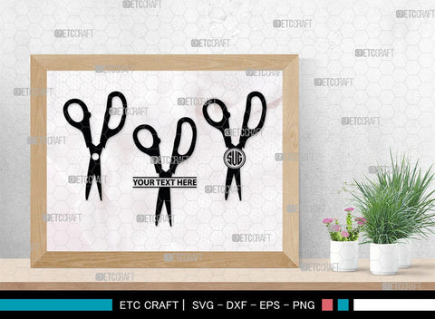Scissors Monogram, Scissors Silhouette, Scissors SVG, Salon Svg, Hairdresser Svg, Hairstyle Svg, SB00211 SVG ETC Craft 
