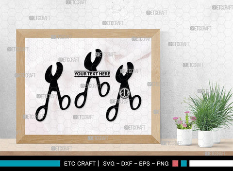 Scissors Monogram, Scissors Silhouette, Scissors SVG, Salon Svg, Hairdresser Svg, Hairstyle Svg, SB00211 SVG ETC Craft 