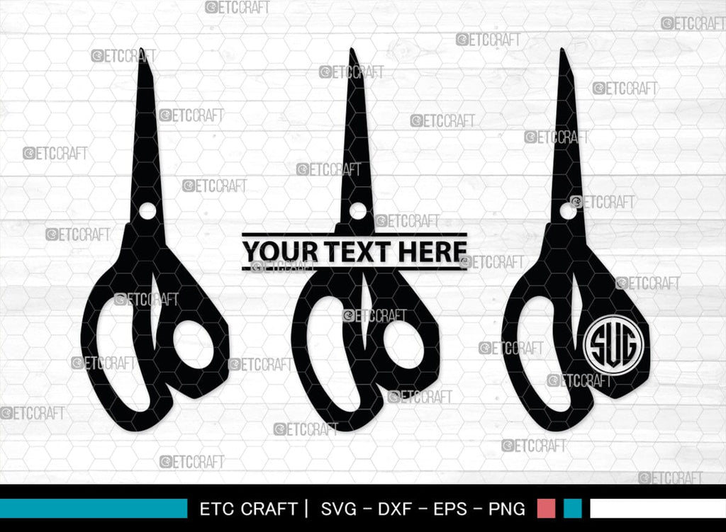 Scissors Monogram, Scissors Silhouette, Scissors SVG, Salon Svg ...