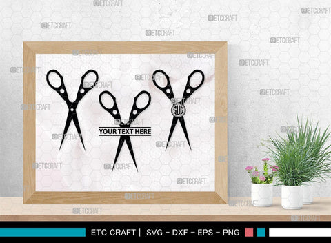 Scissors Monogram, Scissors Silhouette, Scissors SVG, Salon Svg, Hairdresser Svg, Hairstyle Svg, SB00211 SVG ETC Craft 