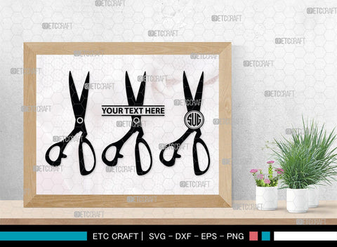Scissors Monogram, Scissors Silhouette, Scissors SVG, Salon Svg, Hairdresser Svg, Hairstyle Svg, SB00211 SVG ETC Craft 