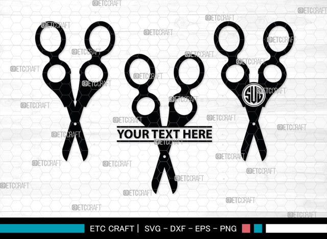 Scissors Monogram, Scissors Silhouette, Scissors SVG, Salon Svg, Hairdresser Svg, Hairstyle Svg, SB00211 SVG ETC Craft 