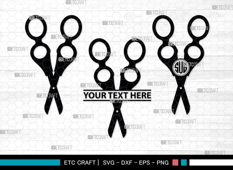Scissors Monogram, Scissors Silhouette, Scissors SVG, Salon Svg, Hairdresser Svg, Hairstyle Svg, SB00211 SVG ETC Craft 