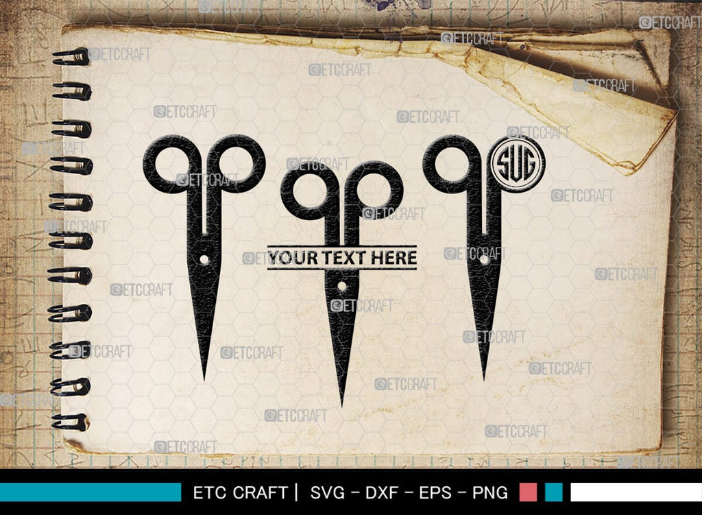 Scissors Monogram, Scissors Silhouette, Scissors SVG, Salon Svg ...