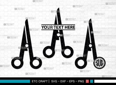 Scissors Monogram, Scissors Silhouette, Scissors SVG, Salon Svg, Hairdresser Svg, Hairstyle Svg, SB00211 SVG ETC Craft 