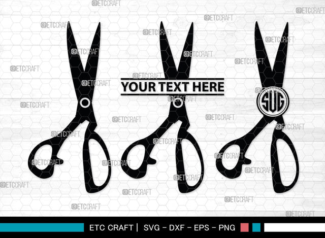 Scissors Monogram, Scissors Silhouette, Scissors SVG, Salon Svg, Hairdresser Svg, Hairstyle Svg, SB00211 SVG ETC Craft 