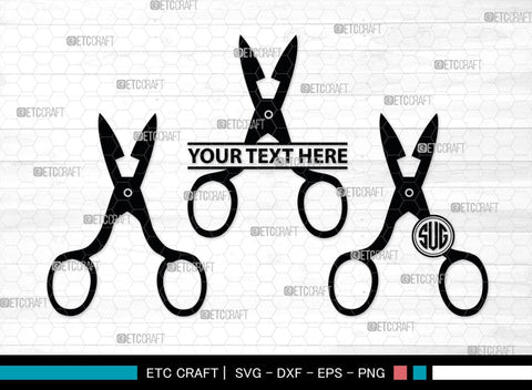 Scissors Monogram, Scissors Silhouette, Scissors SVG, Salon Svg, Hairdresser Svg, Hairstyle Svg, SB00211 SVG ETC Craft 