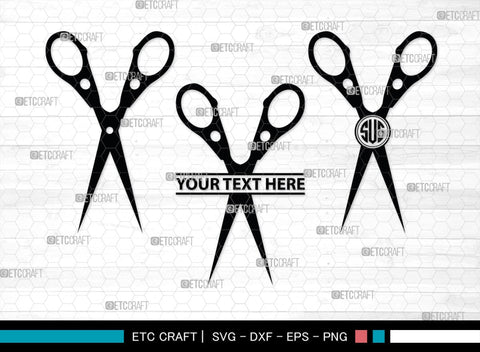 Scissors Monogram, Scissors Silhouette, Scissors SVG, Salon Svg, Hairdresser Svg, Hairstyle Svg, SB00211 SVG ETC Craft 