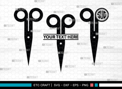Scissors Monogram, Scissors Silhouette, Scissors SVG, Salon Svg, Hairdresser Svg, Hairstyle Svg, SB00211 SVG ETC Craft 
