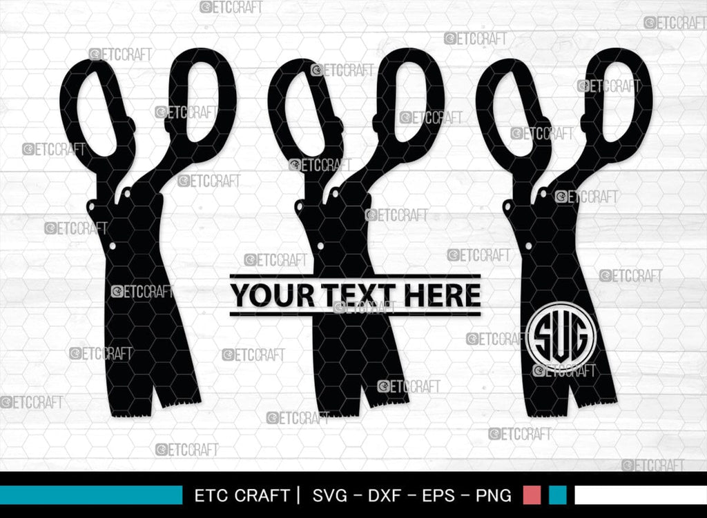 Scissors Monogram, Scissors Silhouette, Scissors SVG, Salon Svg, Haird ...