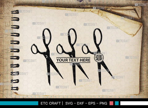 Scissors Monogram, Scissors Silhouette, Scissors SVG, Salon Svg, Hairdresser Svg, Hairstyle Svg, SB00211 SVG ETC Craft 