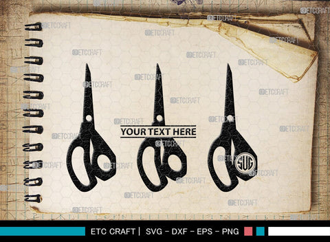 Scissors Monogram, Scissors Silhouette, Scissors SVG, Salon Svg, Hairdresser Svg, Hairstyle Svg, SB00211 SVG ETC Craft 