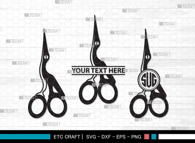 Scissors Monogram SVG, Scissors Kids Svg, Barber Scissors Svg, Hairdressing Svg, Hair Scissors Svg, Hair Saloon Svg, Scissors Monogram SVG ETC Craft 