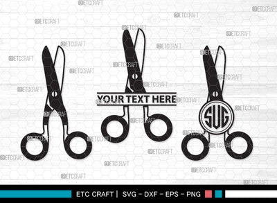Scissors Monogram SVG, Scissors Kids Svg, Barber Scissors Svg, Hairdressing Svg, Hair Scissors Svg, Hair Saloon Svg, Scissors Monogram SVG ETC Craft 