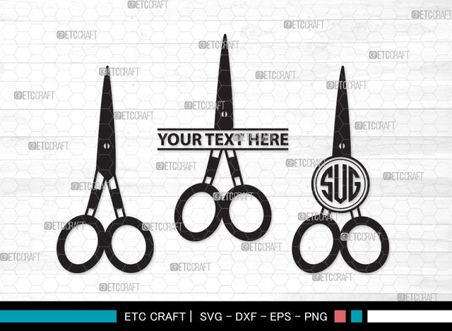 Scissors Monogram SVG, Scissors Kids Svg, Barber Scissors Svg, Hairdressing Svg, Hair Scissors Svg, Hair Saloon Svg, Scissors Monogram SVG ETC Craft 