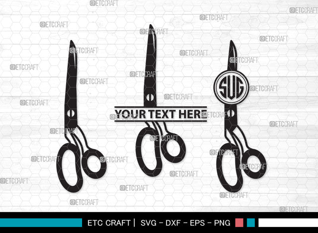 Scissors Monogram SVG, Scissors Kids Svg, Barber Scissors Svg, Hairdressing Svg, Hair Scissors Svg, Hair Saloon Svg, Scissors Monogram SVG ETC Craft 